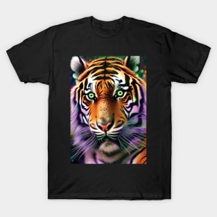 Psychedelic Tiger | Colorful Tiger Art | Astral Tiger Painting | Beautiful Multicolored Tiger T-Shirt